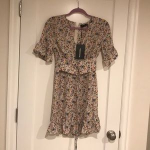 Floral belted dress
